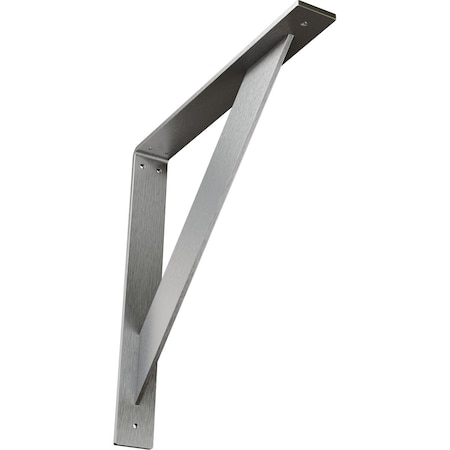 Ekena Millwork Traditional Steel Bracket, Stainless Steel 2"W x 16"D x 16"H BKTM02X16X16TRSS